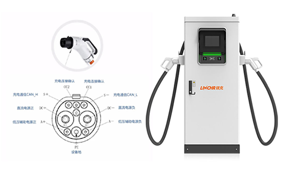Type2 Interface Aluminum Alloy DC EV Charger For Electric Vehicle